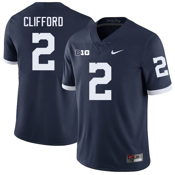 Liam Clifford Penn State Jersey,PSU Nittany Lions #2 Liam Clifford Football Uniforms-Retro